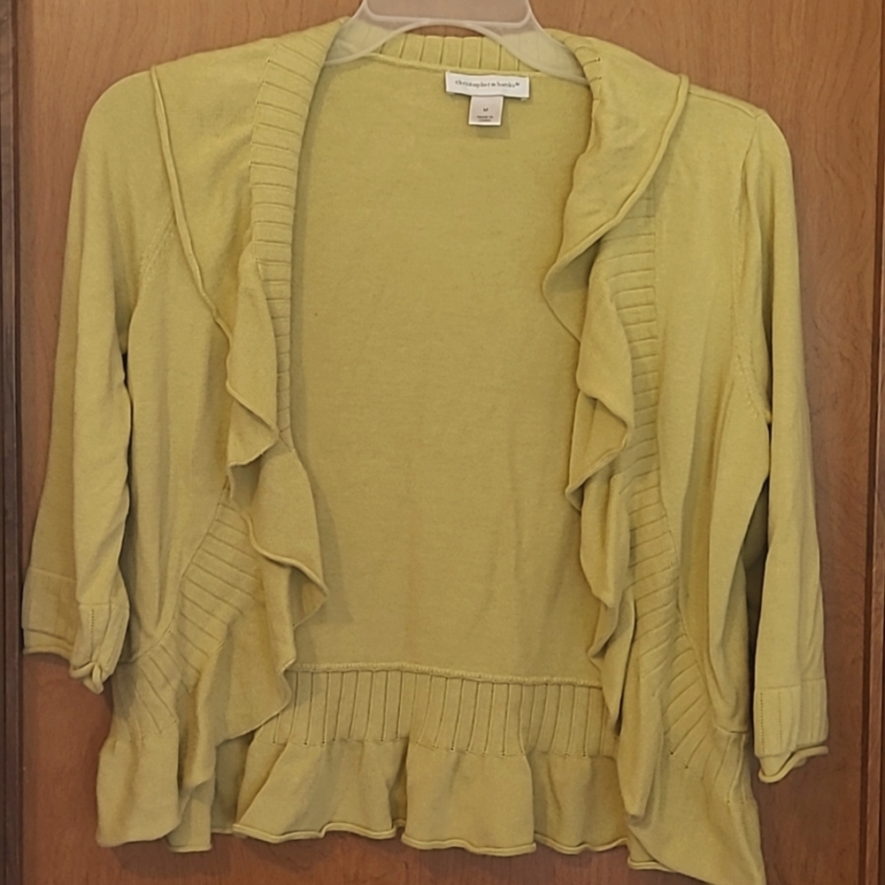 Size Med Christopher & Banks Light green Knit Sweater